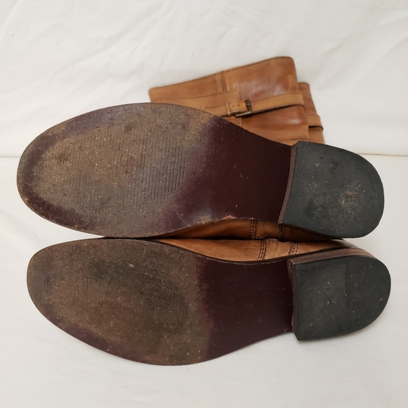 Riding Boot Knee High Carmel Zippered Buckles Laces Very Comfortable S-41 - Picture 7 of 9